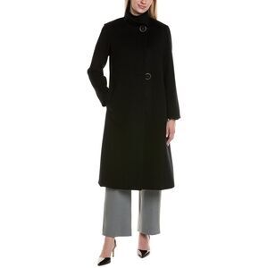 Fleurette Womens  Wool-Blend Coat, Black